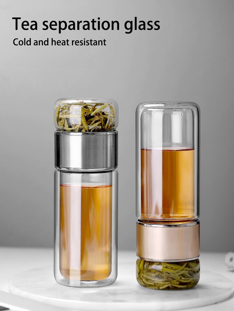 Tasse à Thé Portative en Verre Thermorésistant