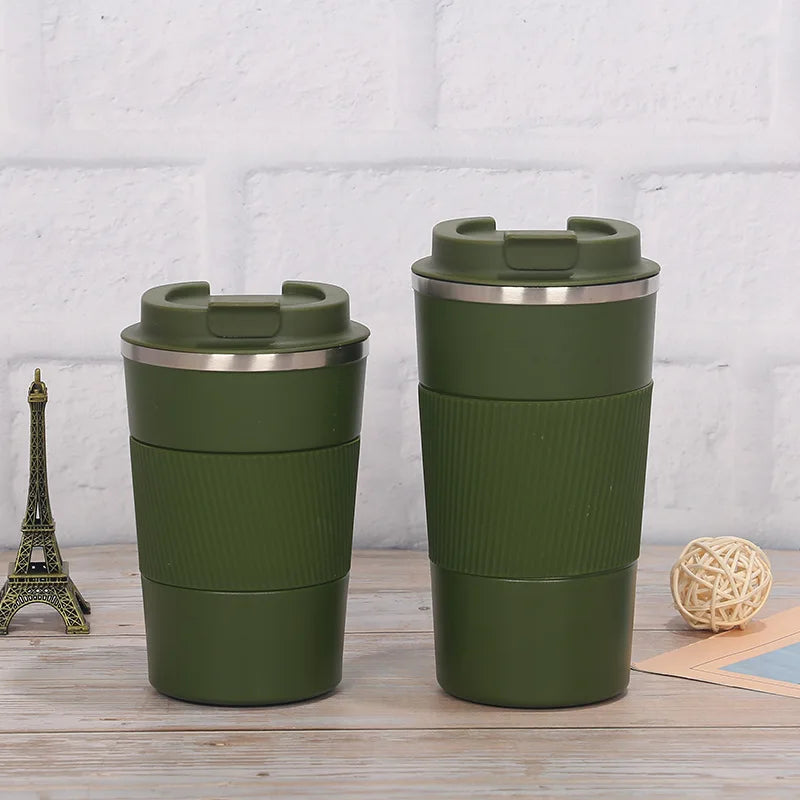 Tasse à café en acier inoxydable de 380ml 510ml, tasse thermique Garrafa Termica café Copo Termico Caneca, bouteille isolée antidérapante pour voiture de voyage