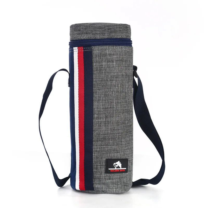 Sac Isotherme Grand Format 2L en Tissu Oxford – Pochette Gourde de Camping