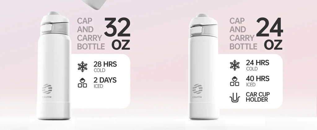 Bouteille d'eau sportive en acier inoxydable Fjbottle avec support magnétique pour téléphone, couvercle rebondissant, tasse isotherme
