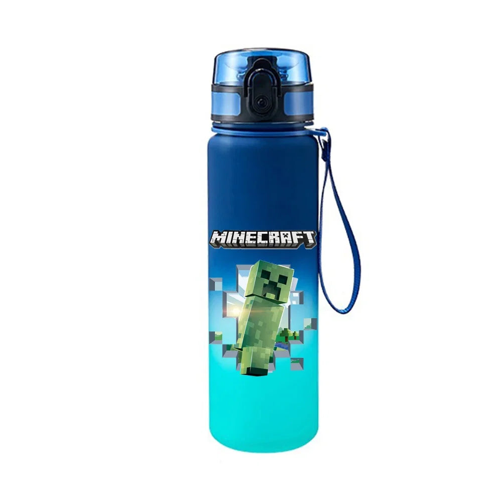 Gourde de Sport Minecraft Pixel Dégradé Bleu Officielle Bandai – 650ml