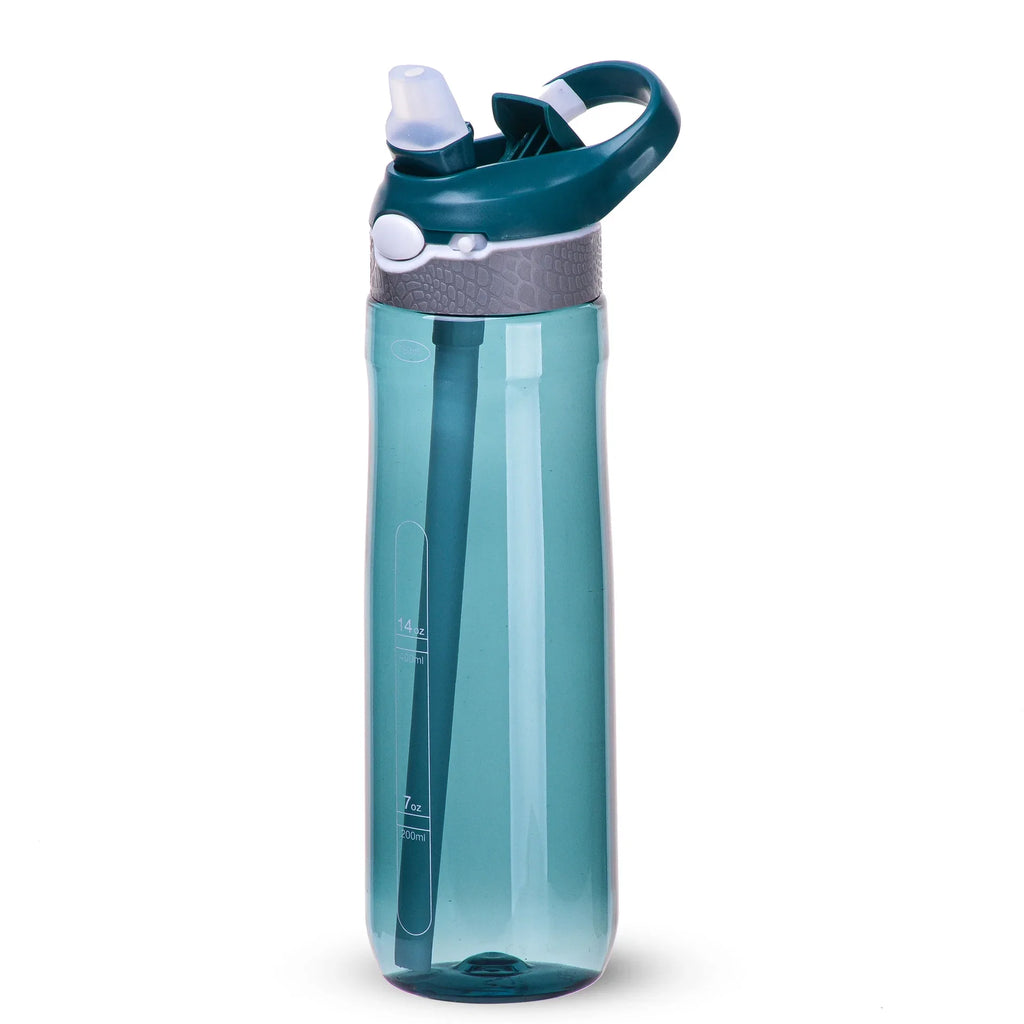 Gourde de Sport en Tritan avec Paille et Sangle – Marqueur de Temps / 750ml