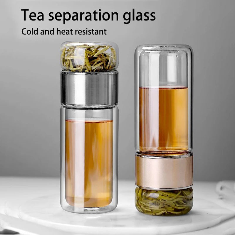 Tasse à Thé Portative en Verre Thermorésistant