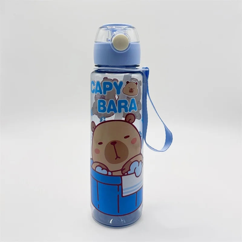 Gourde Design "Dessin Animé" avec Paille et Corde (700ml)