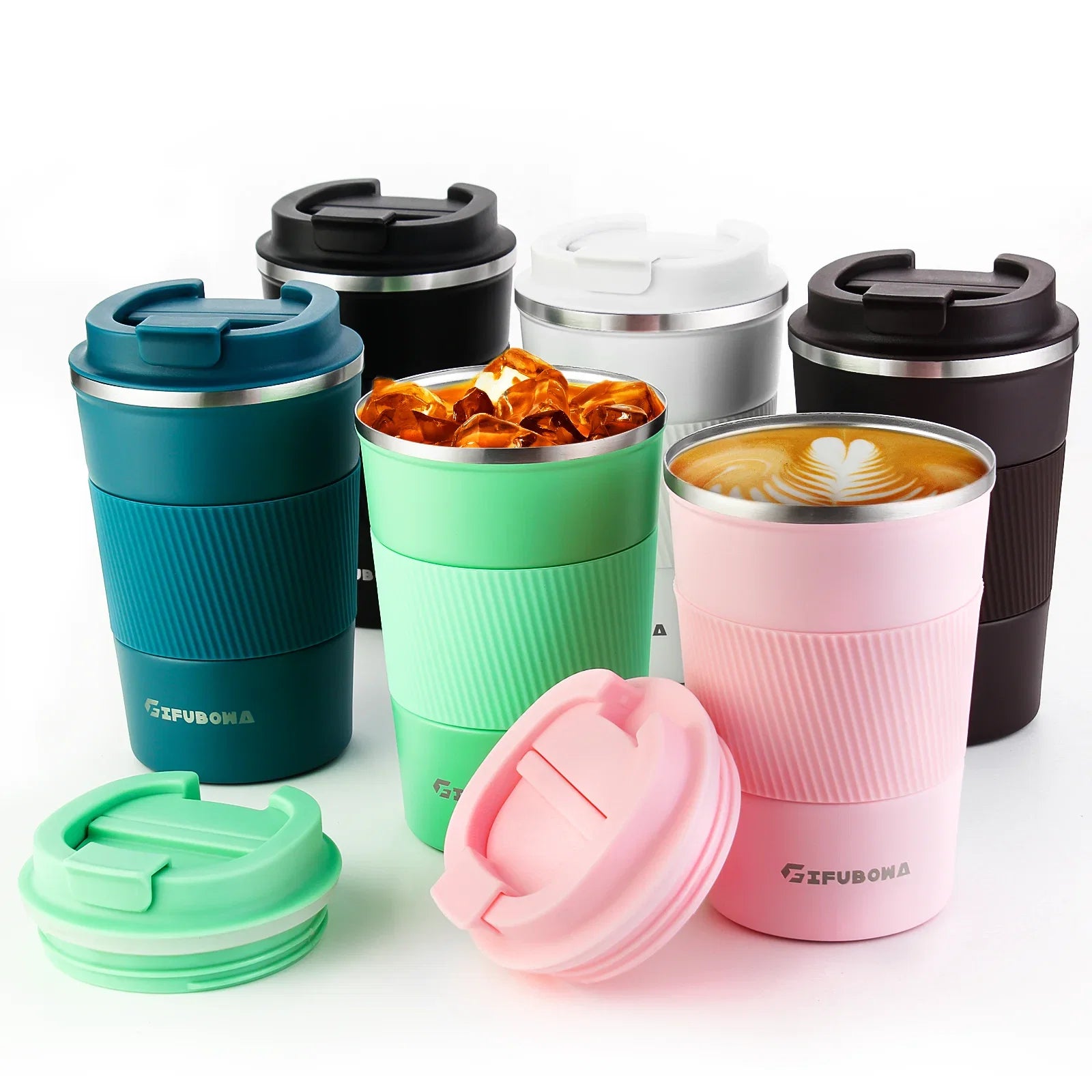 Mug de Voyage Isotherme en Acier Inoxydable (380ml)