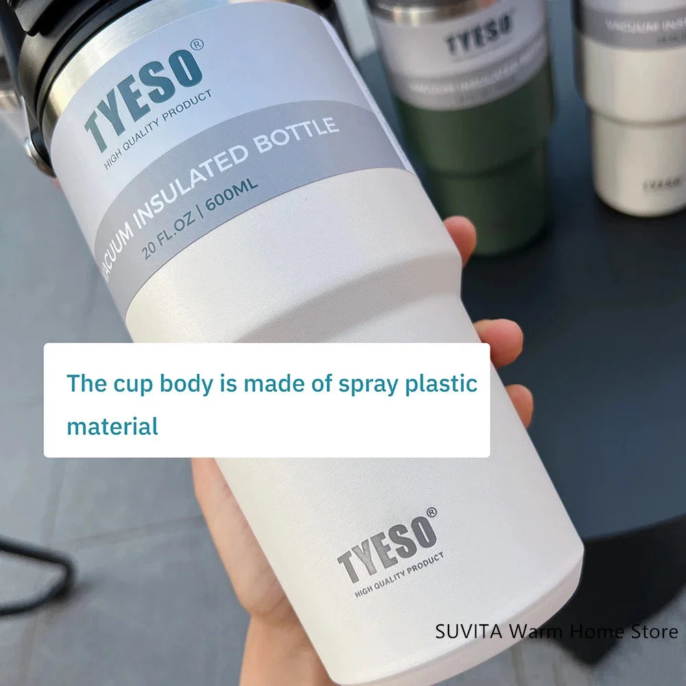 TYESO Thermos Tasse à Café avec Anneau de Levage (600ml à 1200ml)
