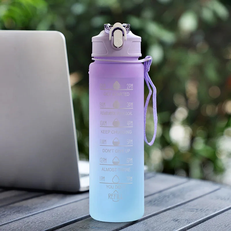 Gourde de Sport de Motivation avec Marqueur de Temps – Sans BPA / 750ml - 800ml