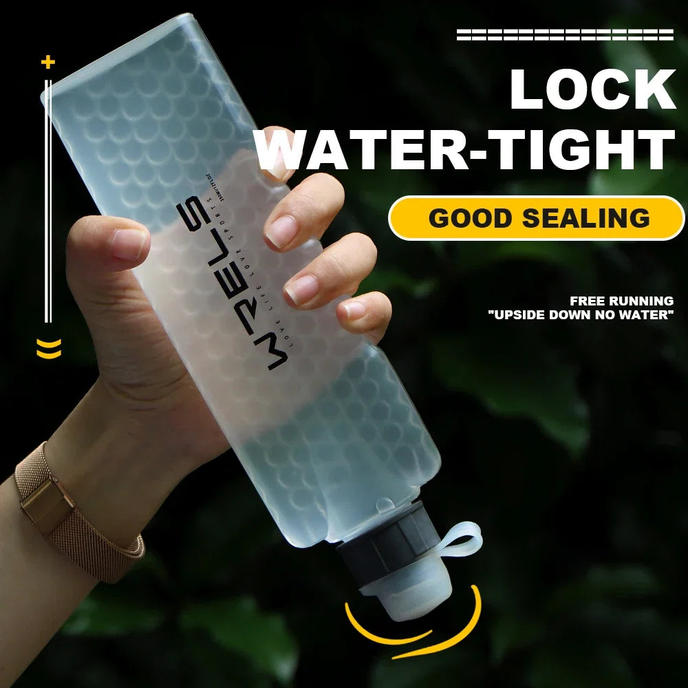 Bouteille d'eau de sport incurvée améliorée à prise facile, sac de ceinture pour course à pied et cyclisme, bouteille d'eau pratique pour Fitness