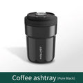 Cendrier de Voiture Lumineux Style Tasse à Café – Revêtement Inox et LED Automatique