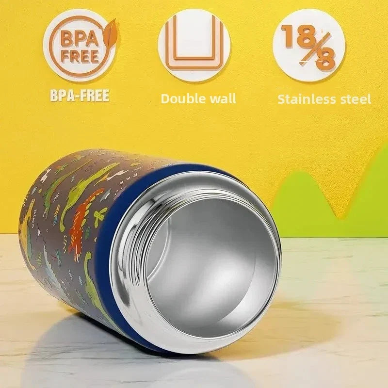 Gourde Isotherme Enfant en Inox 304 Haute Résistance – Format École / 470ml