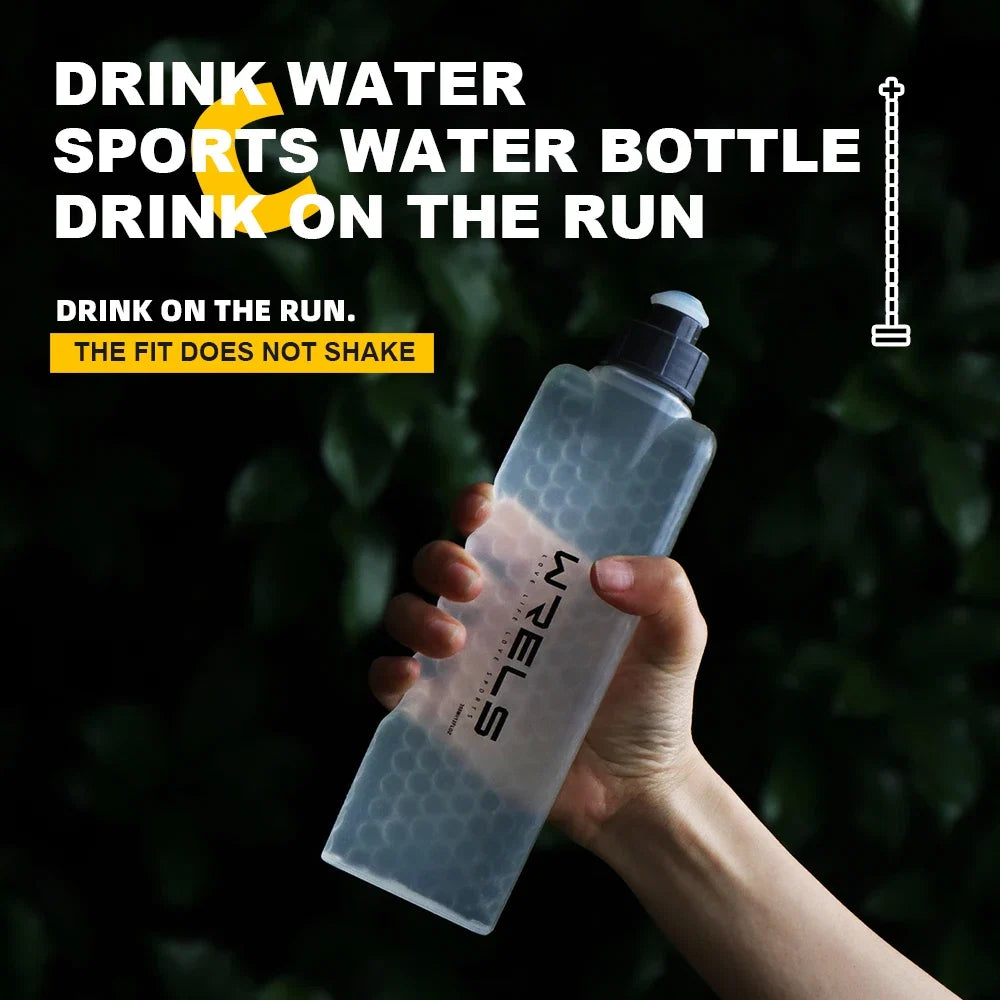 Bouteille d'eau de sport incurvée améliorée à prise facile, sac de ceinture pour course à pied et cyclisme, bouteille d'eau pratique pour Fitness