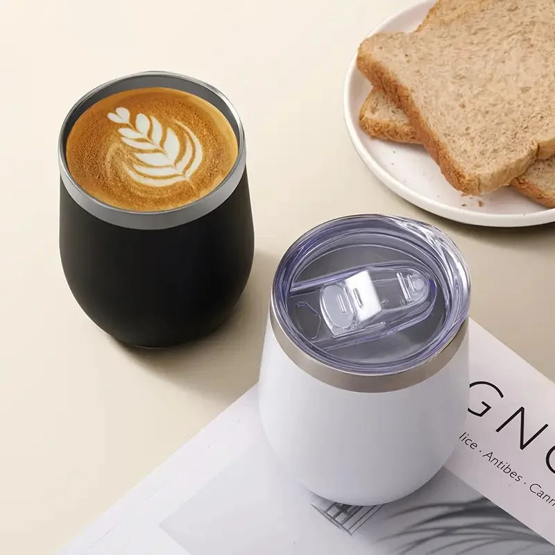 Kit Tasse à Maté Isotherme en Inox – Gobelet Yerba Mate Double Paroi avec Pailles et Couvercles / 350ml