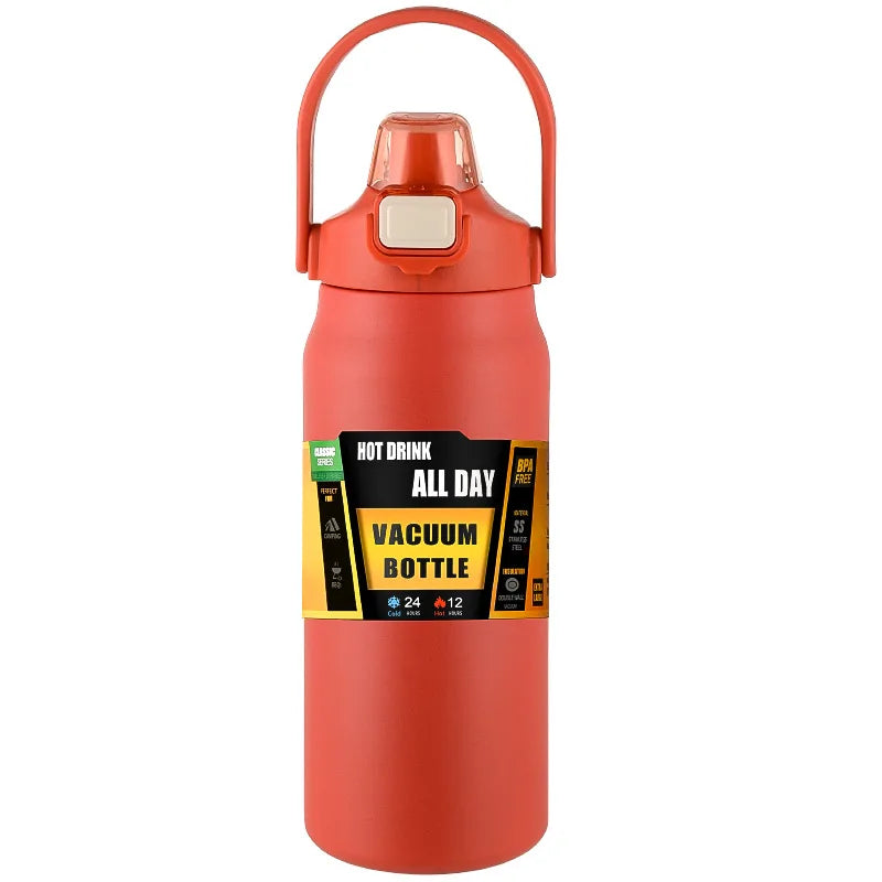Thermos Acier Inoxydable avec Paille - 24h Chaud/Froid