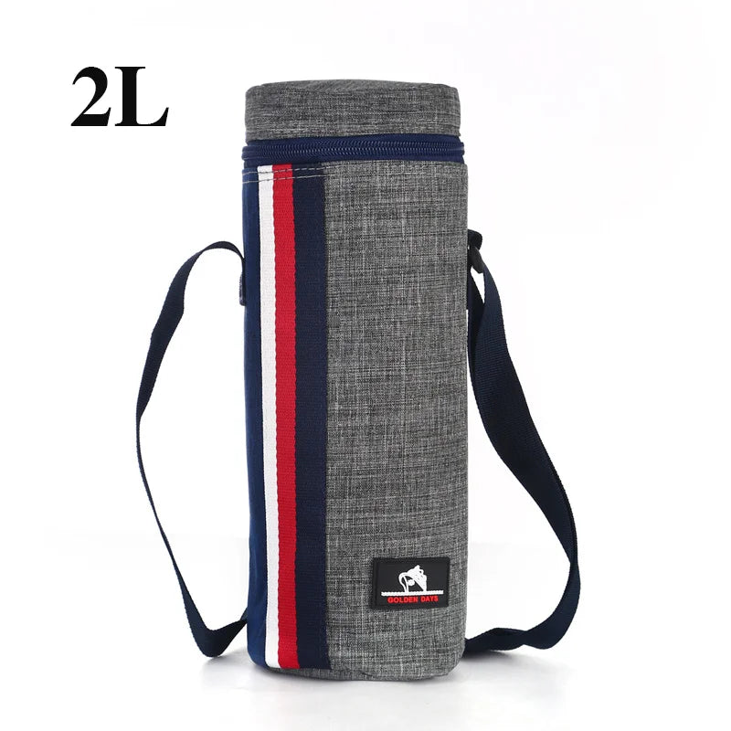 Sac Isotherme Grand Format 2L en Tissu Oxford – Pochette Gourde de Camping