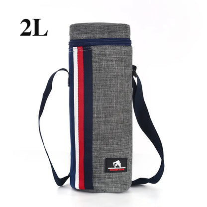 Sac Isotherme Grand Format 2L en Tissu Oxford – Pochette Gourde de Camping