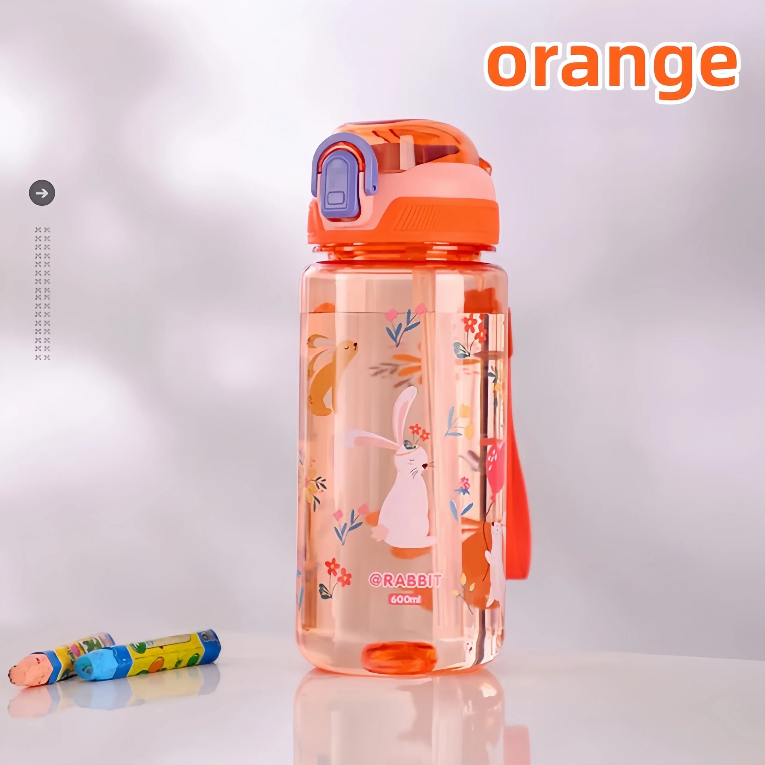 Gourde Dinosaure Enfant 600ml avec Paille – Bouteille Étanche et Pratique