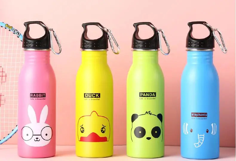Gourde Isotherme Enfant 500ml en Inox avec Paille – Bouteille de Sport et Vélo