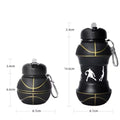 Gourde Pliable en Silicone Sport & Football – Sans BPA et Anti-Choc / Format Voyage