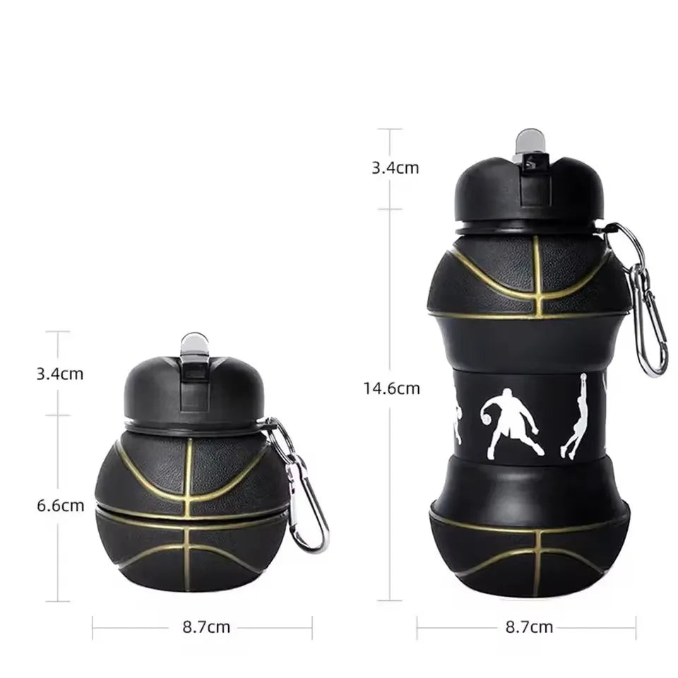 Gourde Pliable en Silicone Sport & Football – Sans BPA et Anti-Choc / Format Voyage