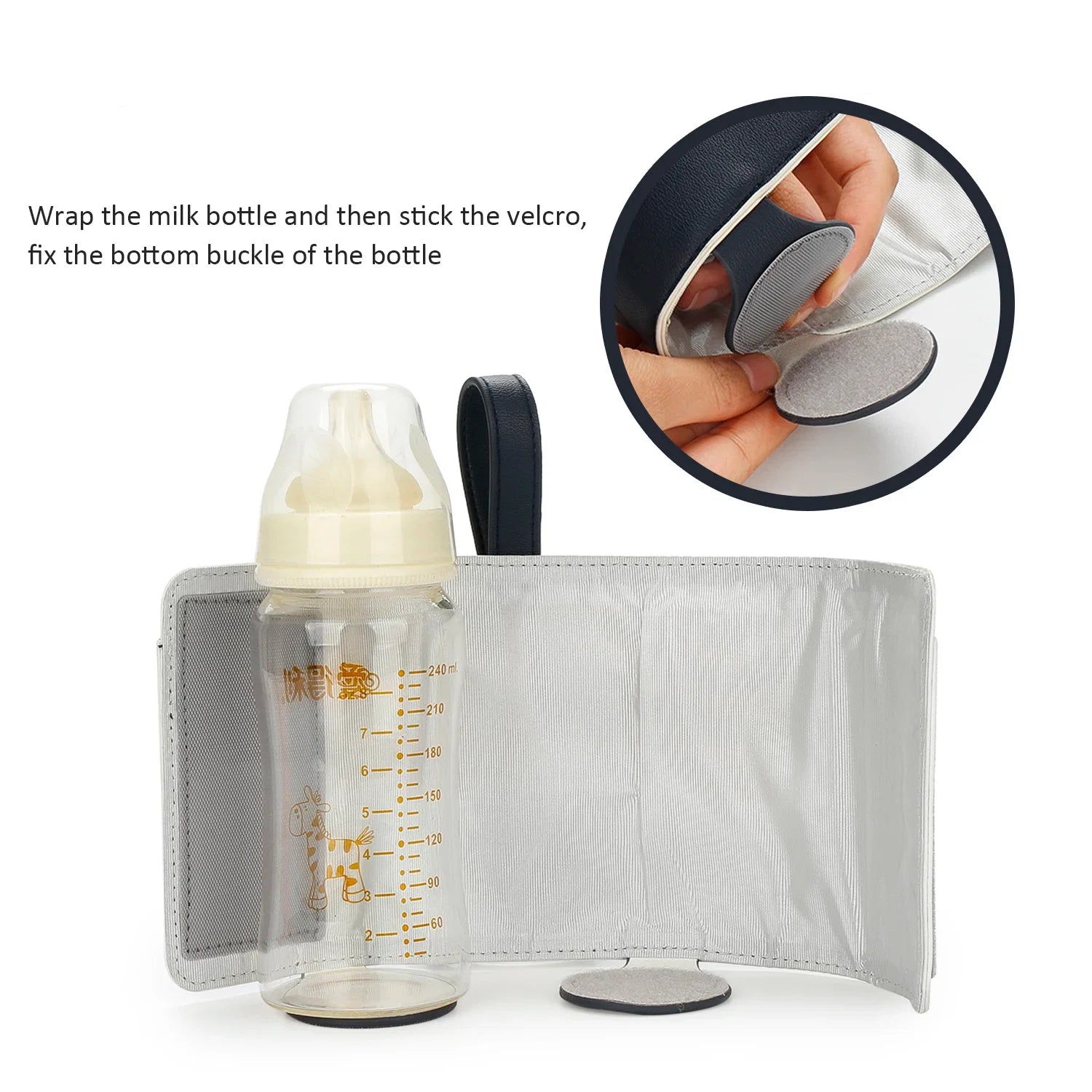 Chauffe-Biberon Nomade USB en Cuir PU – Température Réglable 3 Niveaux