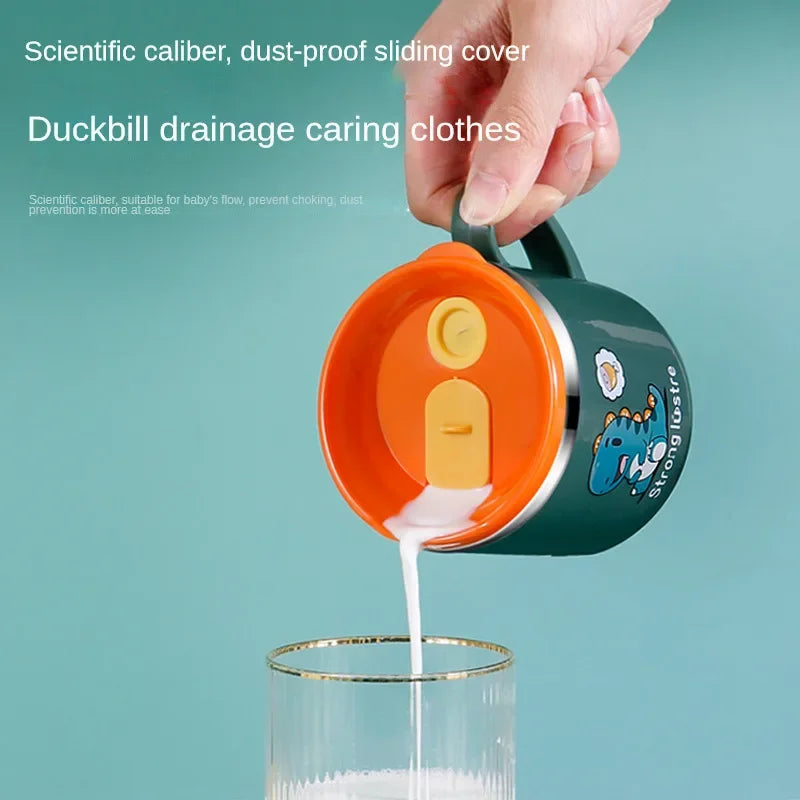 Tasse d'Apprentissage Isotherme en Inox avec Paille pour Bébé