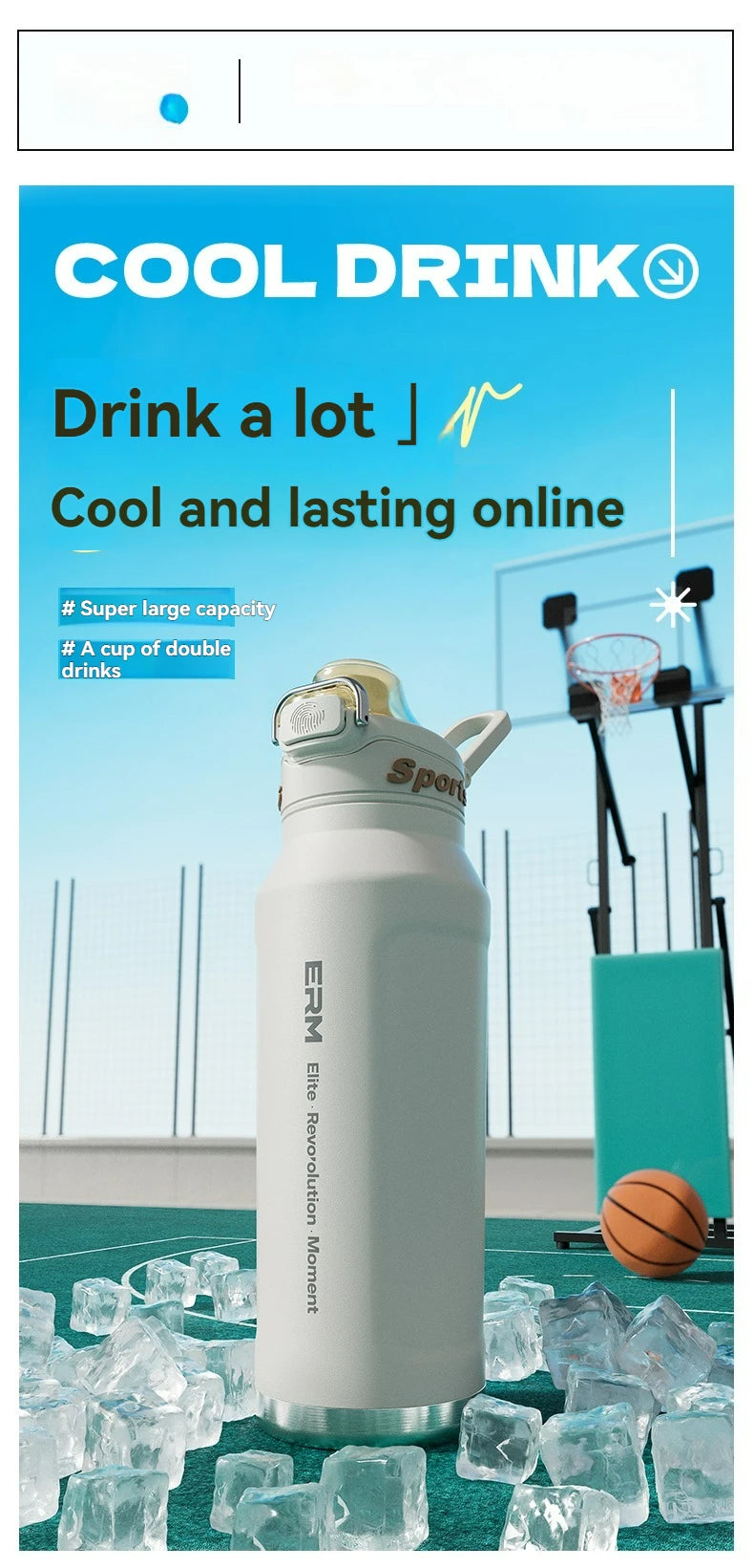 ERM Thermos Isotherme XXL Grande Capacité (700ml / 1500ml)