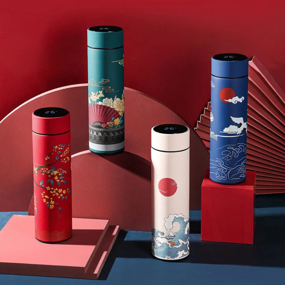 Thermos Isotherme Style Traditionnel avec Affichage Intelligent