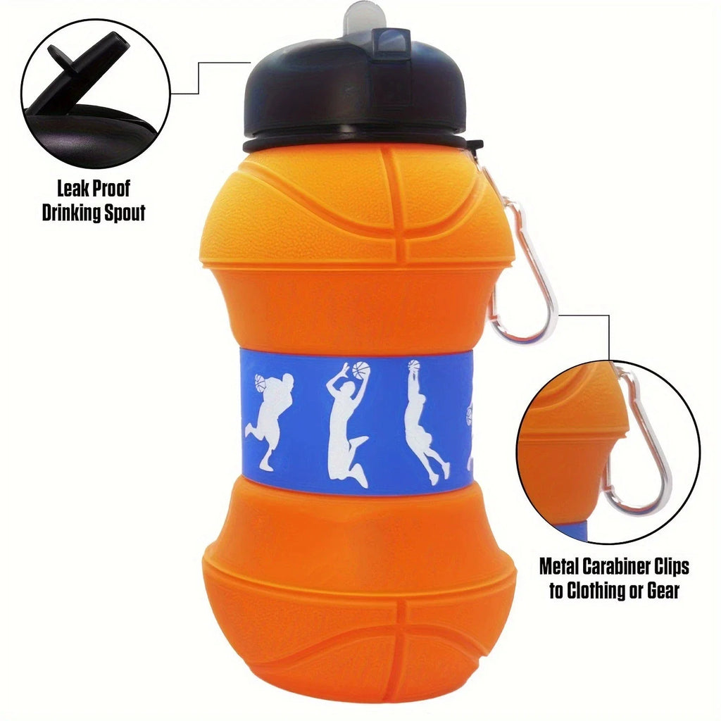 Gourde Pliable en Silicone Sport & Football – Sans BPA et Anti-Choc / Format Voyage