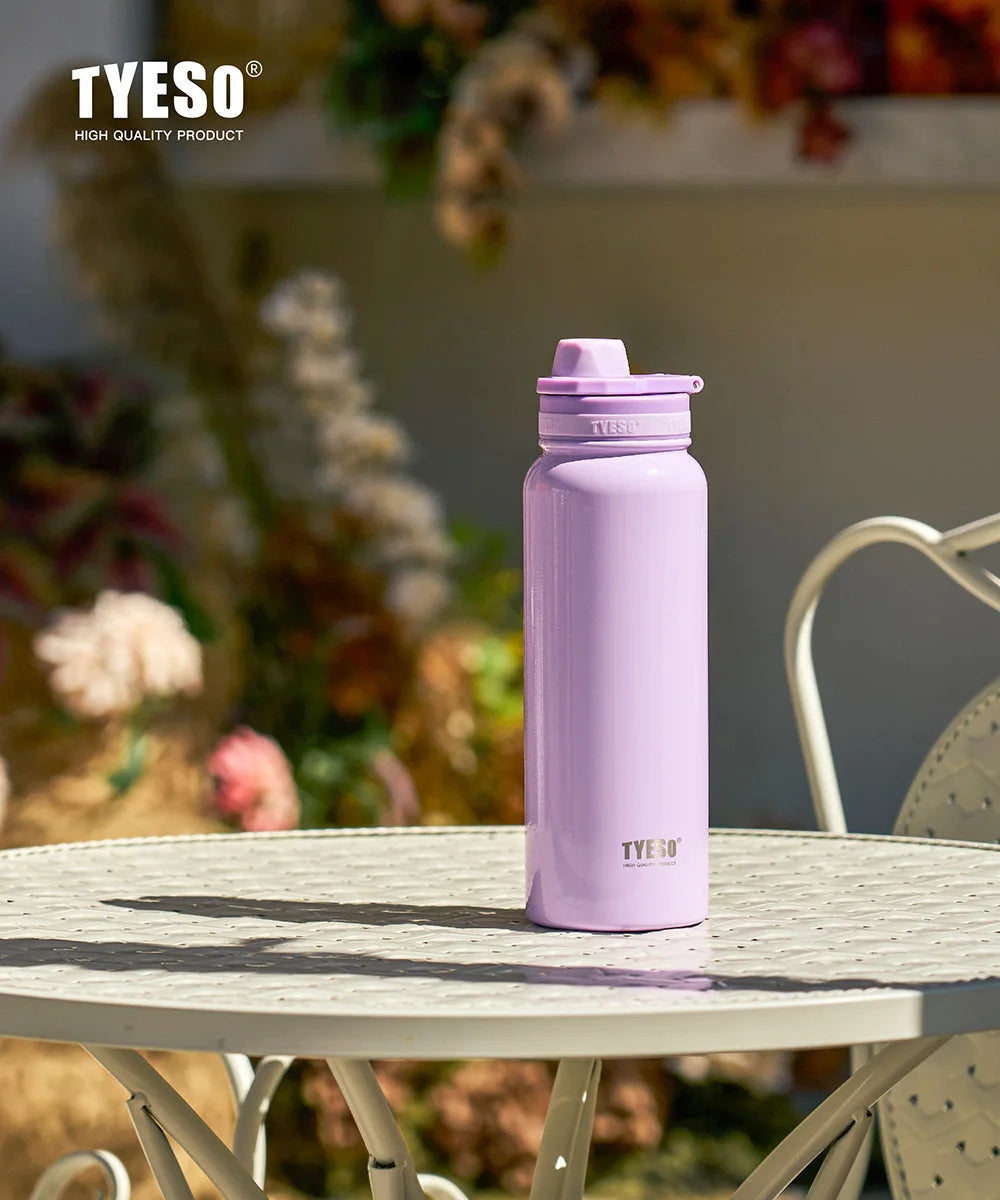 Bouteille isotherme TYESO pour voiture, gourde isolée, gobelet à eau pour les sports de plein air, les voyages, flacons sous vide, tasse thermique en acier inoxydable