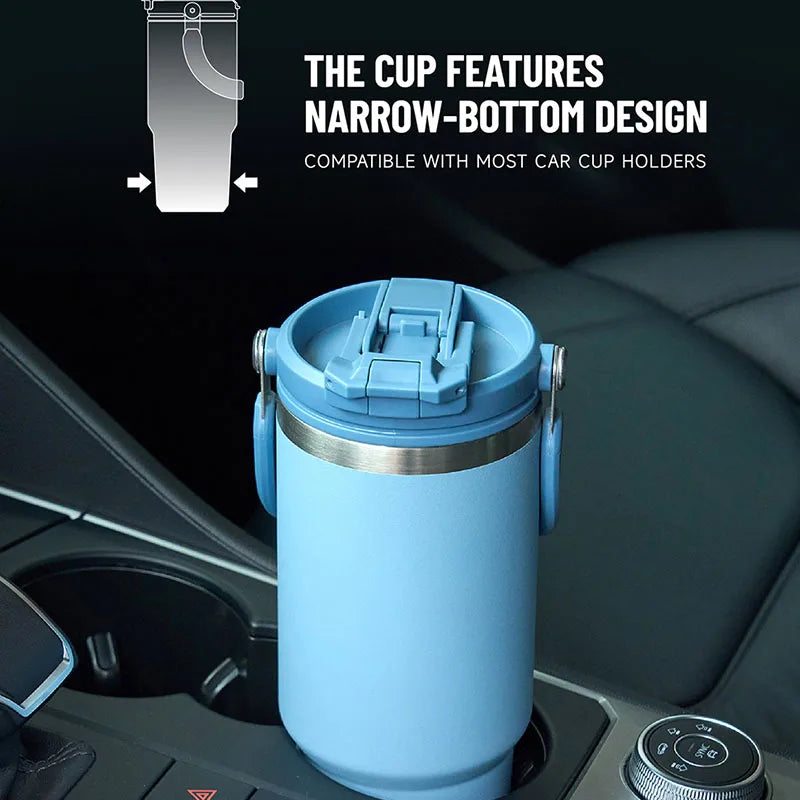 TYESO Thermos Tasse à Café avec Anse (600ml / 900ml / 1200ml)