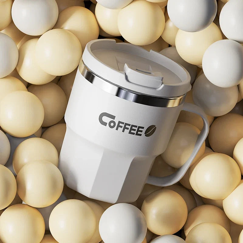 Mug à Café Isotherme en Inox 304 avec Poignée – Certifié Qualité Alimentaire FCM