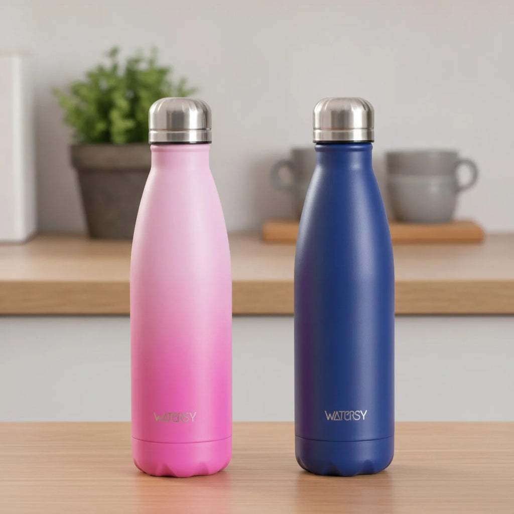 Gourde Isotherme Inox WATERSY 500ml – Bouteille de Sport Étanche Sans BPA