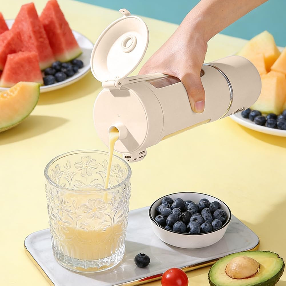 Mixeur Portable, Mini Mixeur Sur Pied Blender, Mixeur Smoothie Maker Portable 700Ml, Avec 12 Lames En Acier Inoxydable, Extracteur De Jus Rechargeable Pour Milkshakes, Fruits Et Légumes, Écran