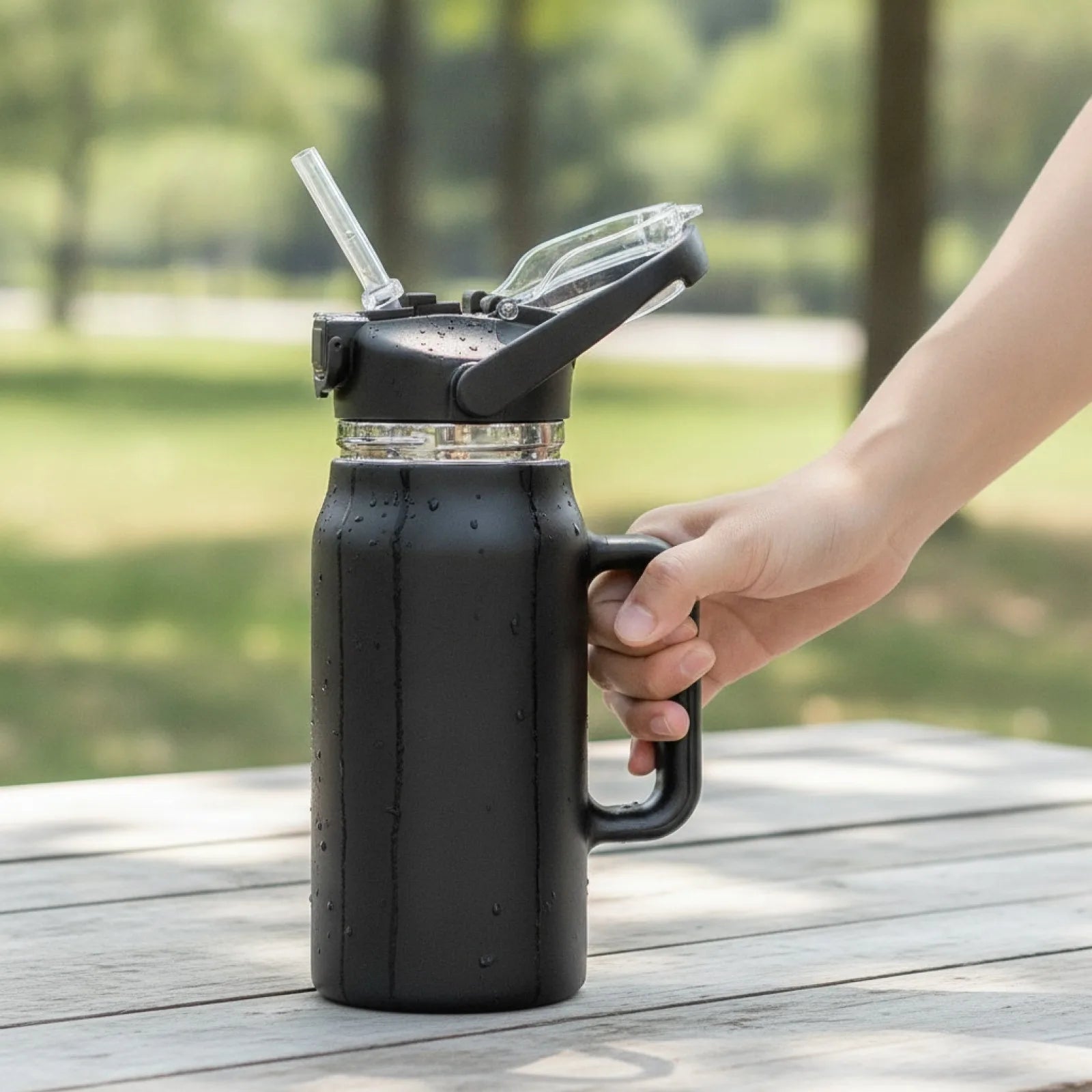 Thermos Acier Inoxydable avec Paille - 24h Chaud/Froid