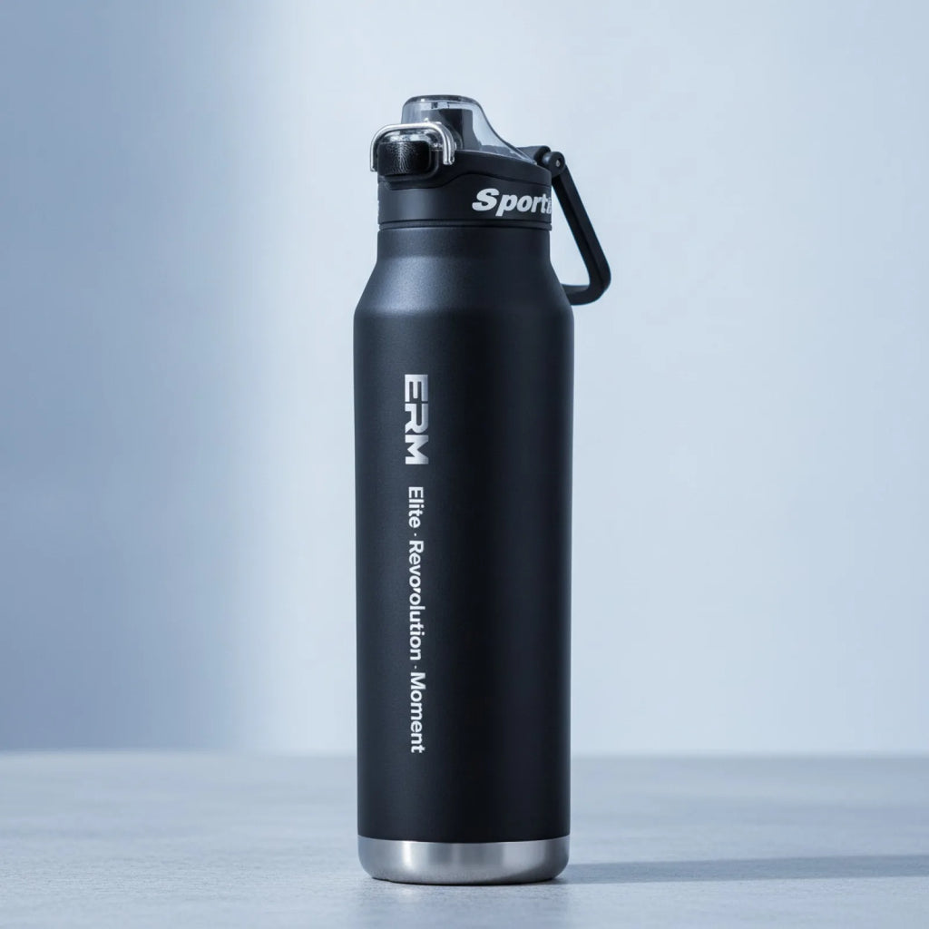 Gourde Isotherme Sport en Inox avec Poignée - Double Paroi Chaud/Froid